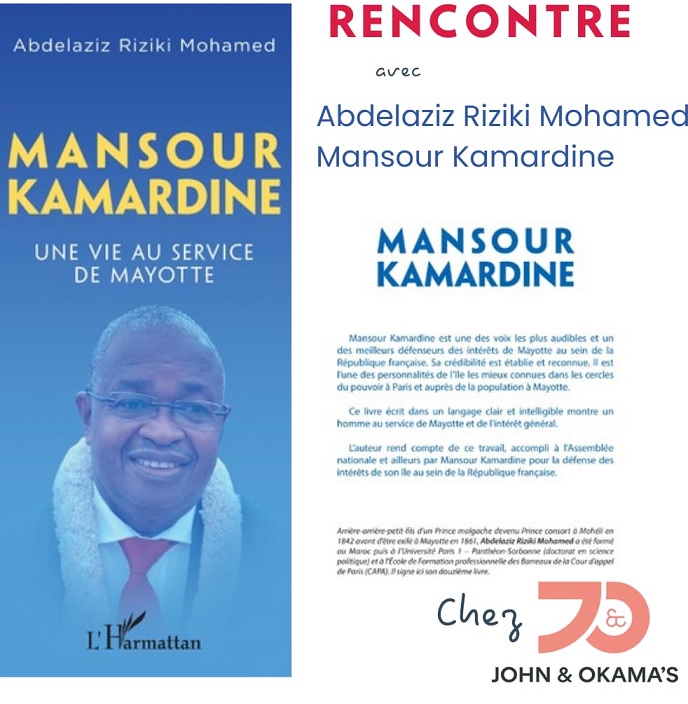Je vais dédicacer mon livre sur Mansour Kamardine